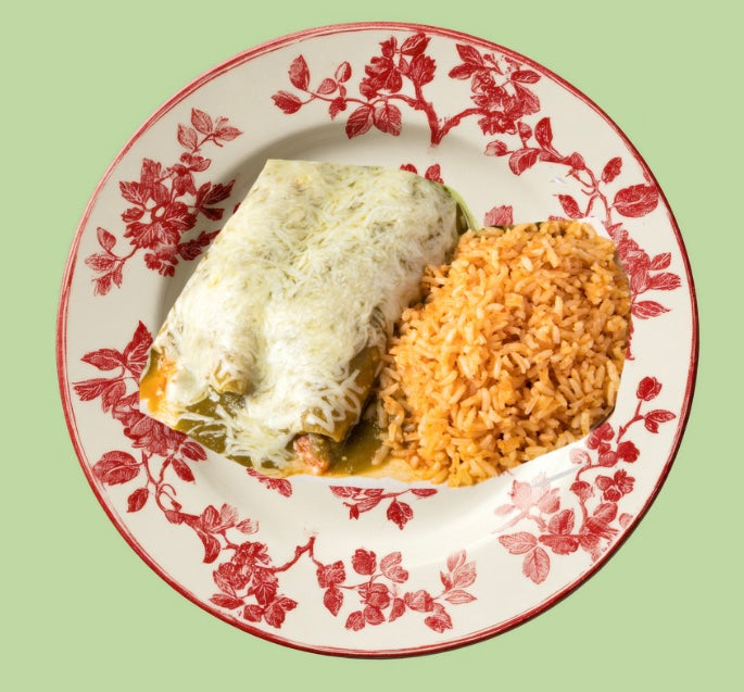 Enchiladas and Mexican rice